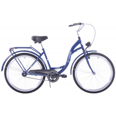 Mestský bicykel 26" Kozbike 26K48 1 prevodový Tmavo modrý